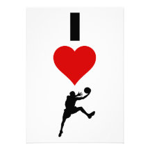 I Love Basketball (Vertical) Personalised Invitation