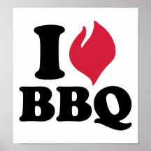 I love BBQ - Barbecue Print