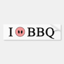 I Love BBQ Bumper Stickers
