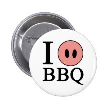 I Love BBQ Pin