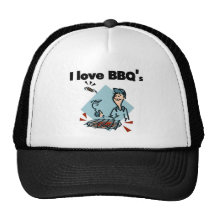 I Love BBQs T-shirts and Gifts Hats