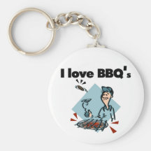 I Love BBQs T-shirts and Gifts Key Chain