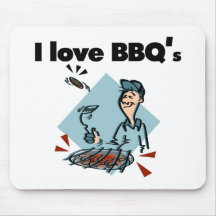 I Love BBQs T-shirts and Gifts Mouse Pads