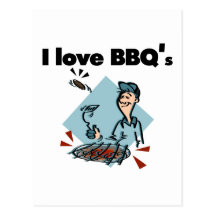 I Love BBQs T-shirts and Gifts Post Cards