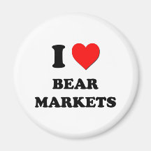 I Love Bear Markets Fridge Magnets