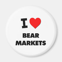 I Love Bear Markets Refrigerator Magnets