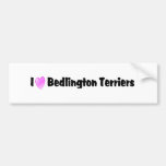 I Love Bedlington Terriers Bumper Stickers
