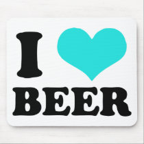 I Love Beer mousepads