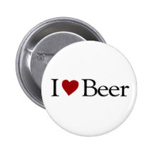 I Love Beer Pinback Buttons