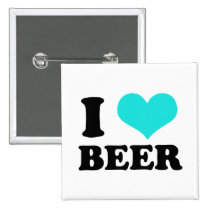 I Love Beer buttons