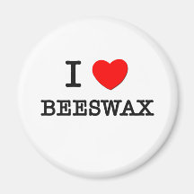 I Love Beeswax Fridge Magnets