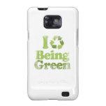 I LOVE BEING GREEN Faded.png Galaxy SII Case