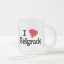 I Love Belgrade Coffee Mugs