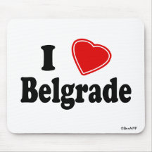 I Love Belgrade Mouse Mats