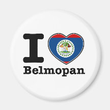 I love Belmopan Refrigerator Magnets