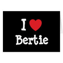 I love Bertie heart T-Shirt Card