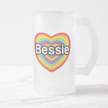 I love Bessie: rainbow heart Coffee Mug