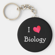 I Love Biology Key Chain