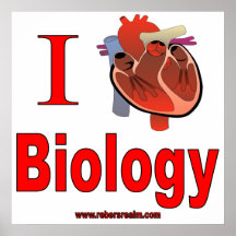 I love biology poster