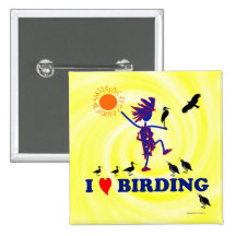 I Love Birding Pins