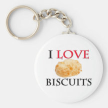I Love Biscuits Keychain