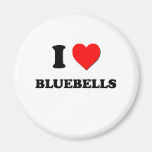 I Love Bluebells Refrigerator Magnet
