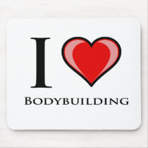 I Love Bodybuilding Mouse Pads