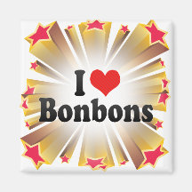 I Love Bonbons Refrigerator Magnets
