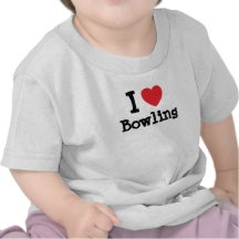 I love Bowling heart custom personalised T-shirts