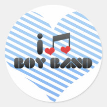 I Love Boy Band Sticker