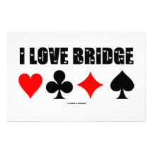 I Love Bridge (Bridge Game) Stationery Paper