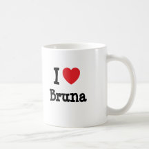 I love Bruna heart T-Shirt Mug