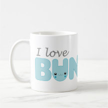 I Love Bunnies (blue) Mug