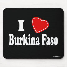 I Love Burkina Faso Mouse Mat
