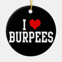 I Love Burpees, Fitness Christmas Tree Ornament