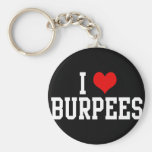 I Love Burpees, Fitness Key Chain