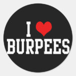 I Love Burpees, Fitness Sticker