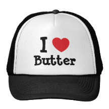I love Butter heart T-Shirt Trucker Hat