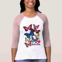 I love Butterflies Tee Shirt