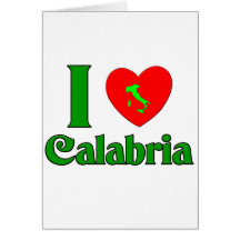 I Love Calabria Italy Card