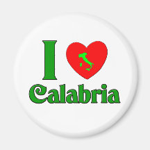 I Love Calabria Italy Fridge Magnet