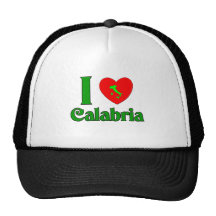 I Love Calabria Italy Hat