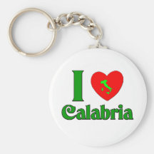 I Love Calabria Italy Keychains