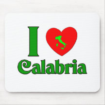 I Love Calabria Italy Mousepads