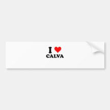 I Love Calva Bumper Sticker