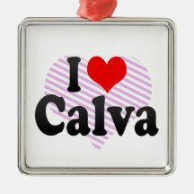 I love Calva Christmas Ornaments
