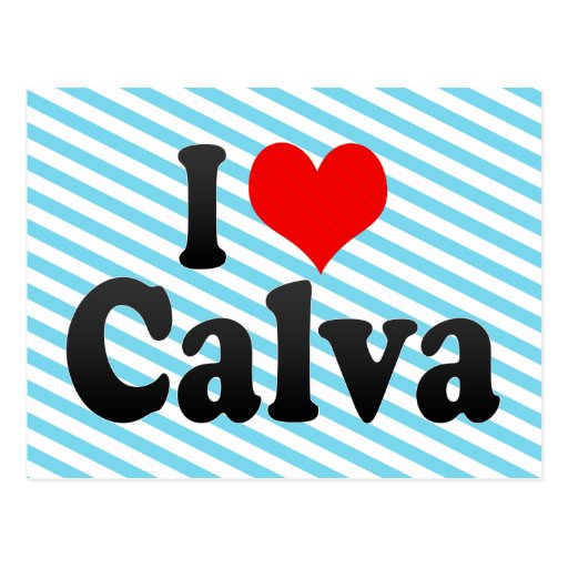 I love Calva Postcard