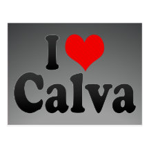 I love Calva Postcard