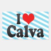I love Calva Sticker