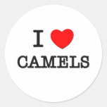I Love CAMELS Round Stickers